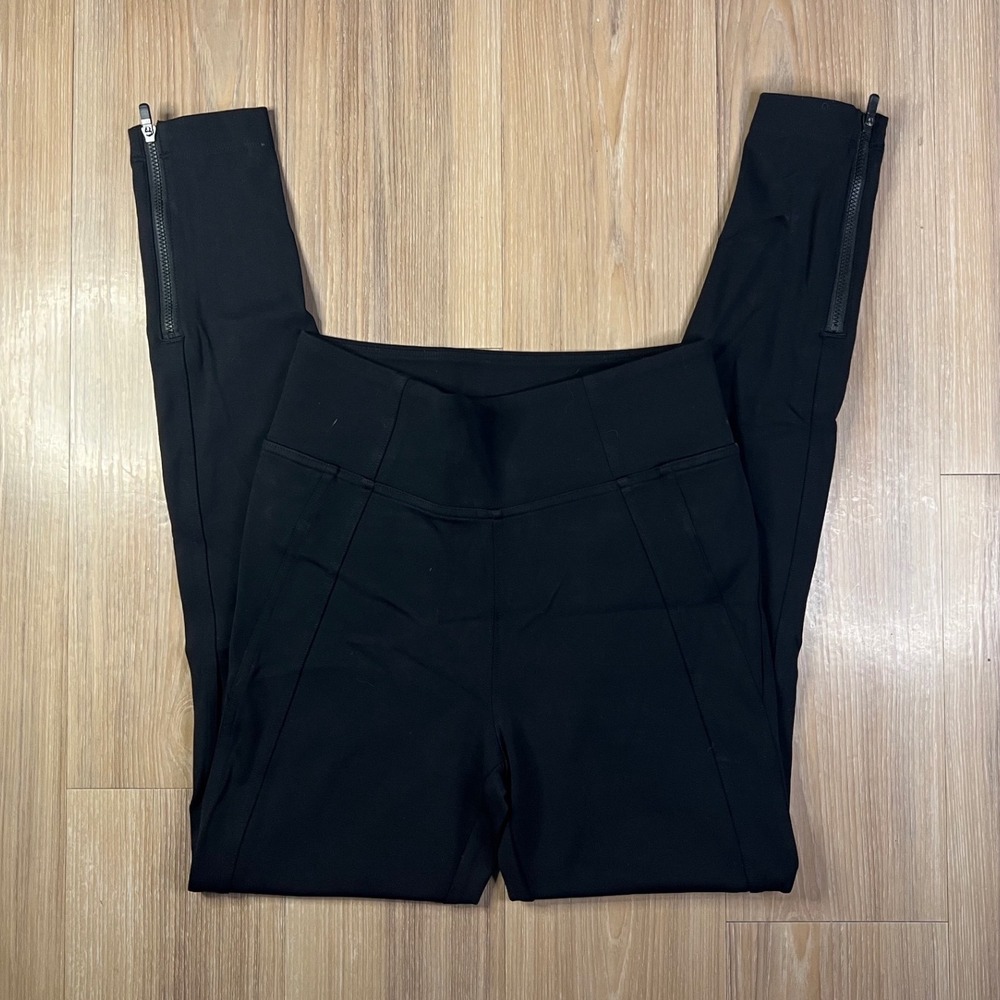 Athleta Womens Ankle Zip High Rise Skinny Pants Black XS